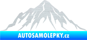 Samolepka Krajina hory 010 levá škrábaný hliník
