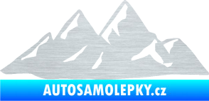 Samolepka Krajina hory 014 pravá škrábaný hliník