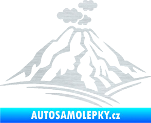 Samolepka Krajina hory 018 levá škrábaný hliník