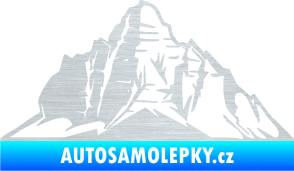 Samolepka Krajina hory 022 levá škrábaný hliník