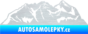 Samolepka Krajina hory 024 levá škrábaný hliník
