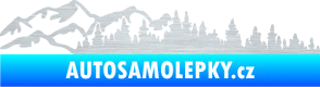 Samolepka Krajina hory 030 levá škrábaný hliník