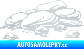 Samolepka Krajina kameny 001 škrábaný hliník