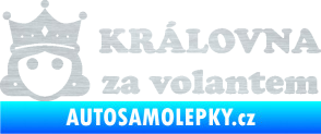 Samolepka Královna za volantem nápis škrábaný hliník