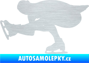 Samolepka Krasobruslení 007 levá krasobruslařka škrábaný hliník