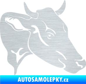 Samolepka Kráva 003 pravá škrábaný hliník