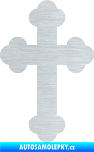 Samolepka Křesťanský kříž 001 škrábaný hliník