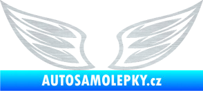 Samolepka Křídla 001  škrábaný hliník
