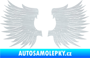 Samolepka Křídla 004 škrábaný hliník