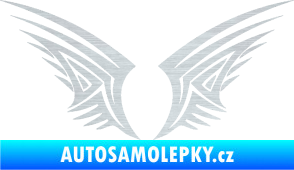 Samolepka Křídla 005 škrábaný hliník