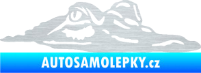 Samolepka Krokodýl 003 pravá hlava na hladině škrábaný hliník