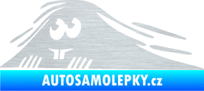 Samolepka Kuk 004 levá zubatý šmíráček škrábaný hliník