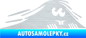 Samolepka Kuk 004 pravá zubatý šmíráček škrábaný hliník