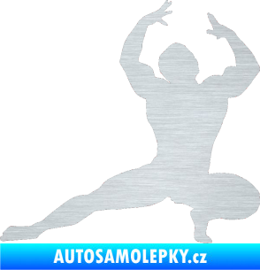 Samolepka Kulturista 009 levá škrábaný hliník