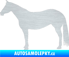 Samolepka Kůň 007 levá škrábaný hliník