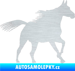 Samolepka Kůň 010 pravá škrábaný hliník