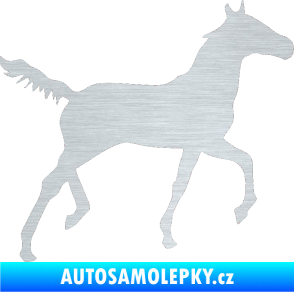 Samolepka Kůň 011 pravá škrábaný hliník