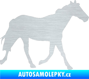 Samolepka Kůň 012 pravá škrábaný hliník
