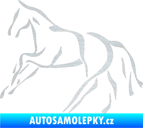 Samolepka Kůň 024 levá škrábaný hliník