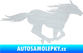 Samolepka Kůň 029 pravá škrábaný hliník