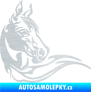 Samolepka Kůň 085 pravá škrábaný hliník