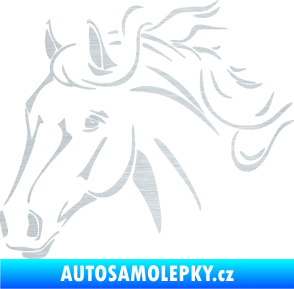 Samolepka Kůň 092 levá škrábaný hliník