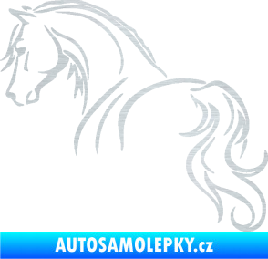 Samolepka Kůň 104 levá škrábaný hliník