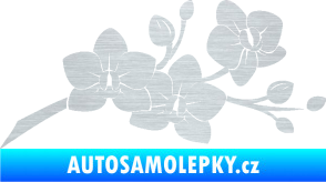 Samolepka Květina dekor 008 pravá orchidej škrábaný hliník