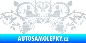 Samolepka Květina dekor 026 škrábaný hliník
