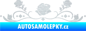 Samolepka Květina dekor 039 růžičky škrábaný hliník