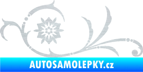 Samolepka Květina dekor 040 levá škrábaný hliník