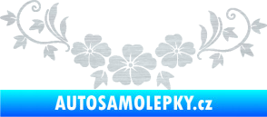 Samolepka Květina dekor 045 levá ibišky škrábaný hliník