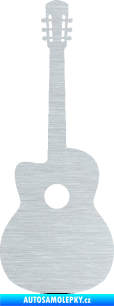 Samolepka Kytara akustická škrábaný hliník