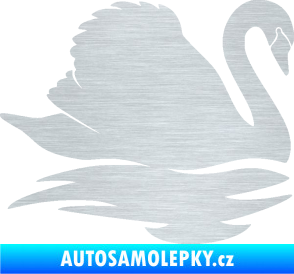 Samolepka Labuť 003 pravá škrábaný hliník