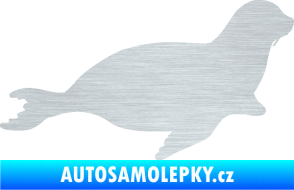 Samolepka Lachtan 001 pravá škrábaný hliník
