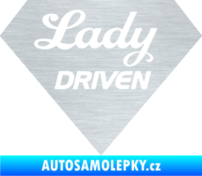 Samolepka Lady driven diamant škrábaný hliník
