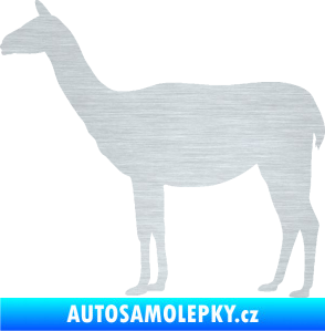Samolepka Lama 001 levá škrábaný hliník