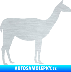 Samolepka Lama 001 pravá škrábaný hliník