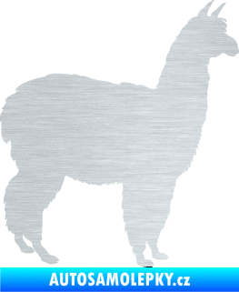 Samolepka Lama 002 pravá alpaka škrábaný hliník
