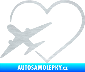 Samolepka Láska k létání 001 levá škrábaný hliník