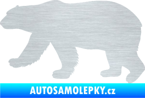 Samolepka Lední medvěd 002 levá škrábaný hliník