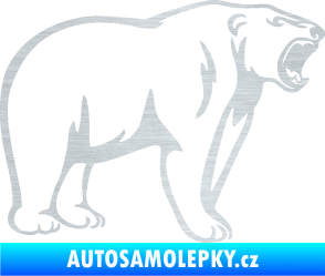 Samolepka Lední medvěd 003 pravá škrábaný hliník