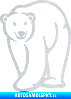 Samolepka Lední medvěd 004 levá škrábaný hliník
