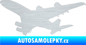 Samolepka Letadlo 002 levá škrábaný hliník
