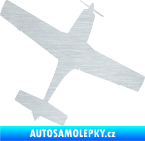 Samolepka Letadlo 003 pravá škrábaný hliník