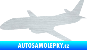 Samolepka Letadlo 004 levá škrábaný hliník