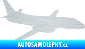 Samolepka Letadlo 004 pravá škrábaný hliník