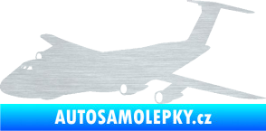 Samolepka Letadlo 008 levá škrábaný hliník