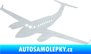 Samolepka Letadlo 010 levá škrábaný hliník