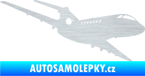 Samolepka Letadlo 011 pravá škrábaný hliník
